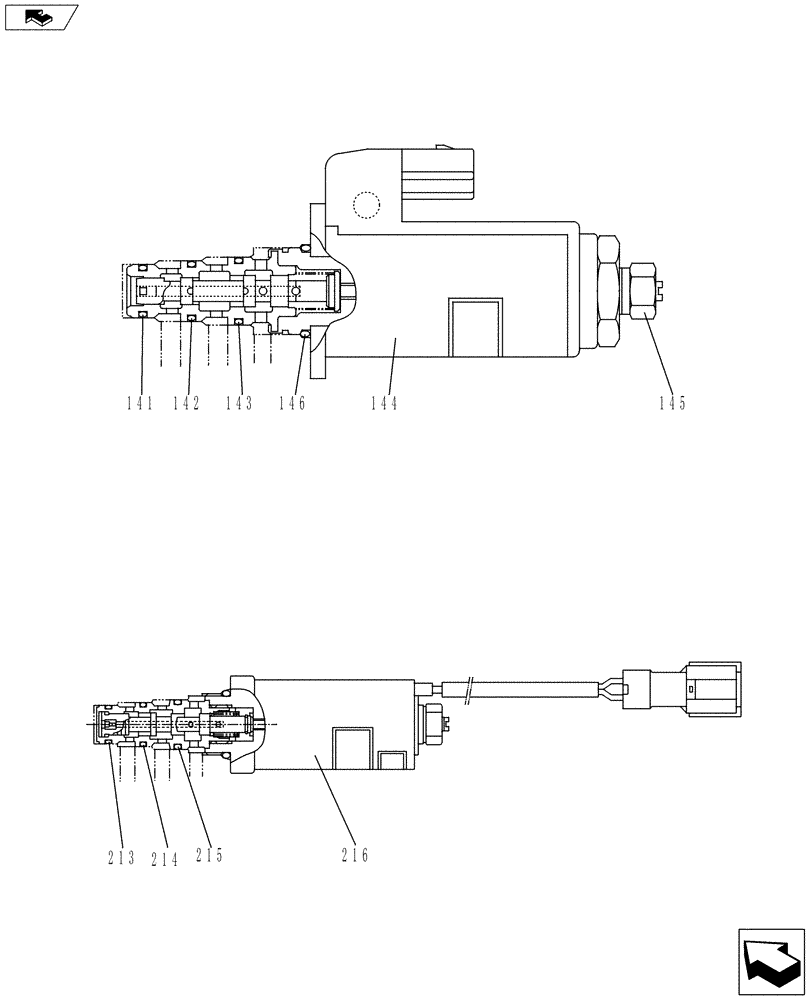 Схема запчастей Case CX145C SR - (35.106.AD[09]) - HYDRAULIC PUMP - PTO (35) - HYDRAULIC SYSTEMS