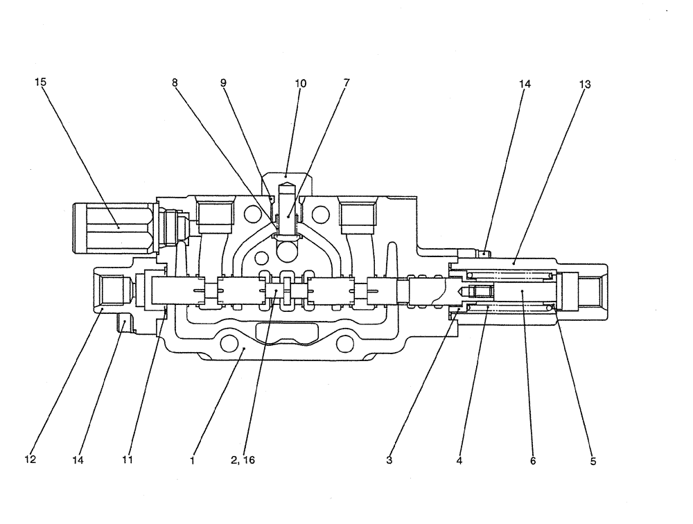 Схема запчастей Case CX27B PV13 - (07-005) - VALVE ASSY, CONTROL (BOOM SWING) ELECTRICAL AND HYDRAULIC COMPONENTS