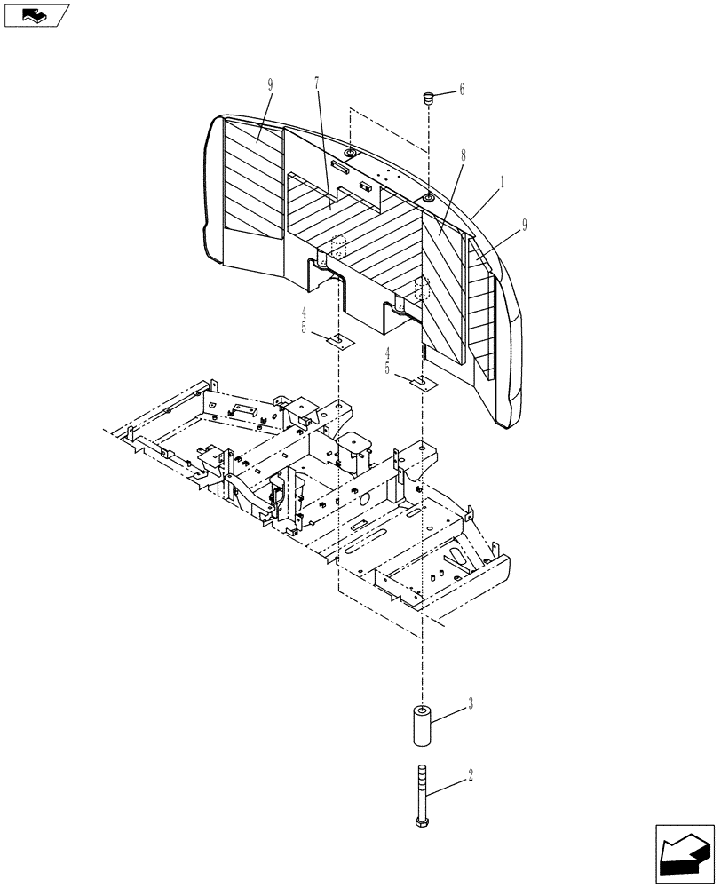 Схема запчастей Case CX130C - (39.140.AM) - COUNTERWEIGHT (39) - FRAMES AND BALLASTING