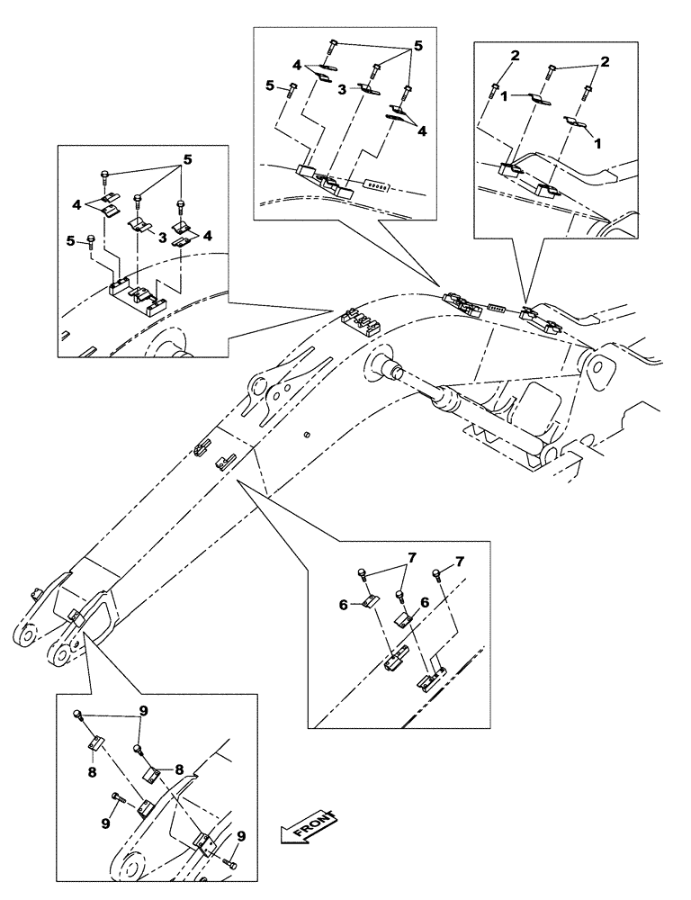 Схема запчастей Case CX130C - (84.114.AD[01]) - CLAMP - BOOM (84) - BOOMS, DIPPERS & BUCKETS