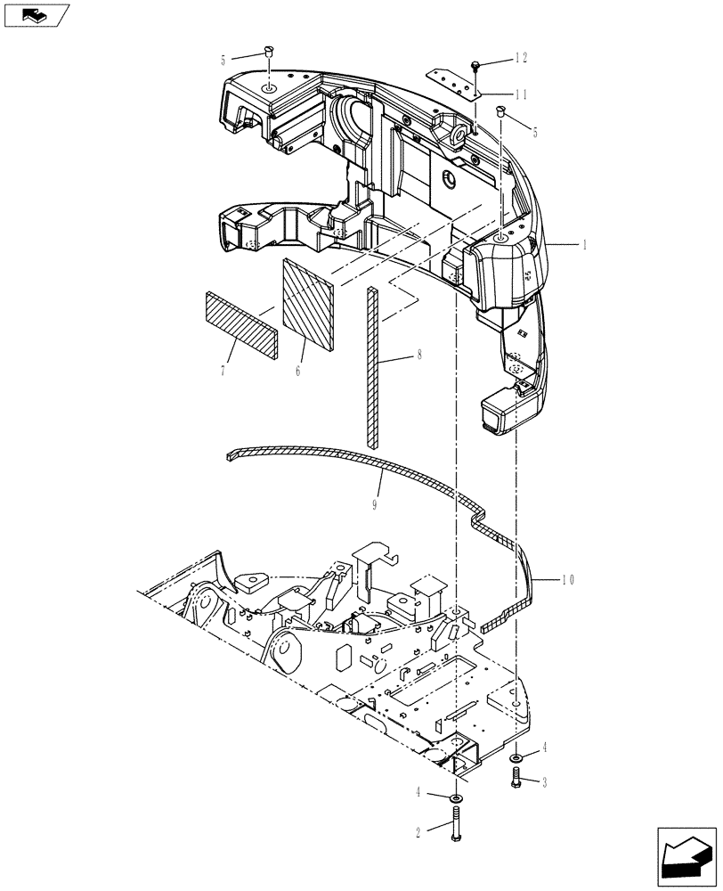 Схема запчастей Case CX145C SR - (39.140.AM[02]) - COUNTERWEIGHT, SOLID 3.0 TON (OFFSET) (39) - FRAMES AND BALLASTING