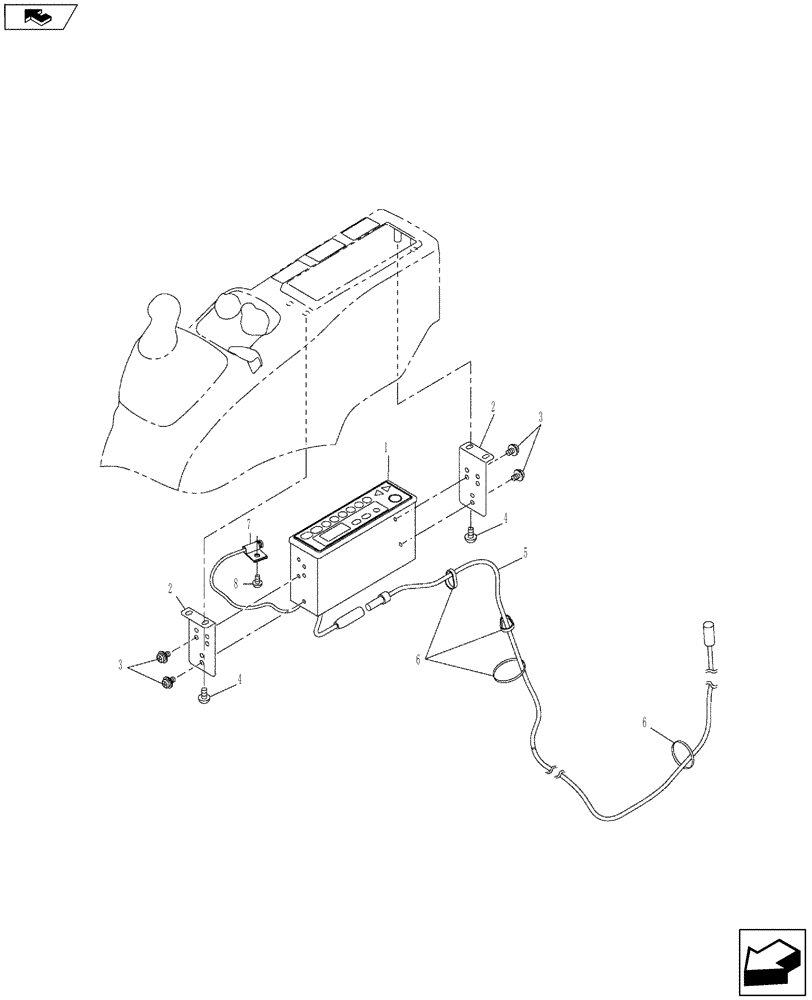 Схема запчастей Case CX145C SR - (55.512.AA) - CAB - RADIO (55) - ELECTRICAL SYSTEMS