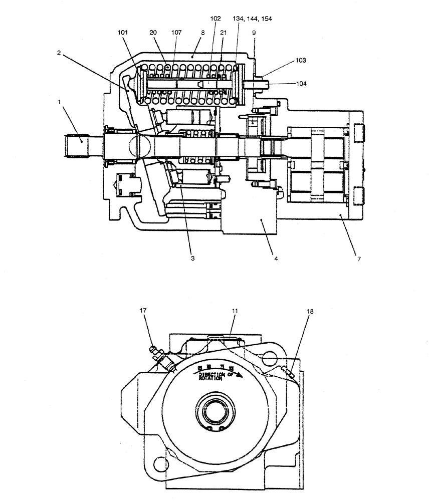 Схема запчастей Case CX27B PV13 - (07-023) - PUMP ASSY , P/N PM10V00017F1 ELECTRICAL AND HYDRAULIC COMPONENTS