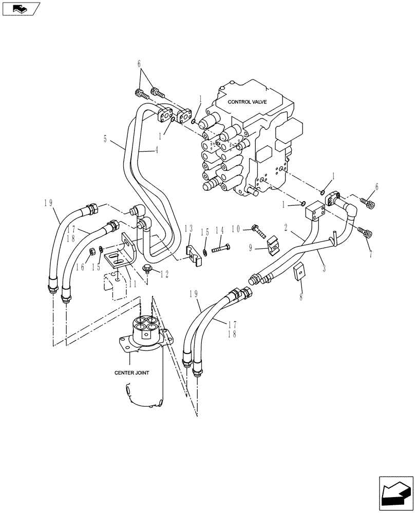 Схема запчастей Case CX130C - (35.354.AF) - TRACTION LINE (35) - HYDRAULIC SYSTEMS