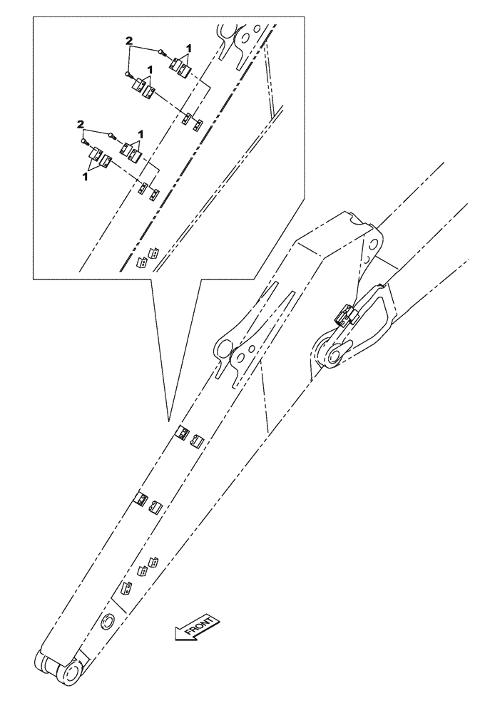 Схема запчастей Case CX145C SR - (84.912.AB[03]) - CLAMP - DIPPER (84) - BOOMS, DIPPERS & BUCKETS