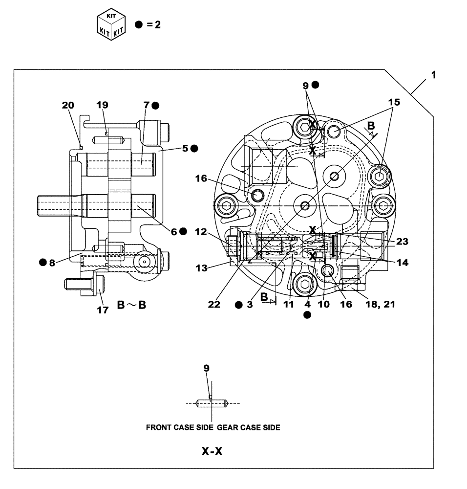 Схема запчастей Case CX130C - (35.106.AD[04]) - HYDRAULIC PUMP - COMPONENTS (35) - HYDRAULIC SYSTEMS