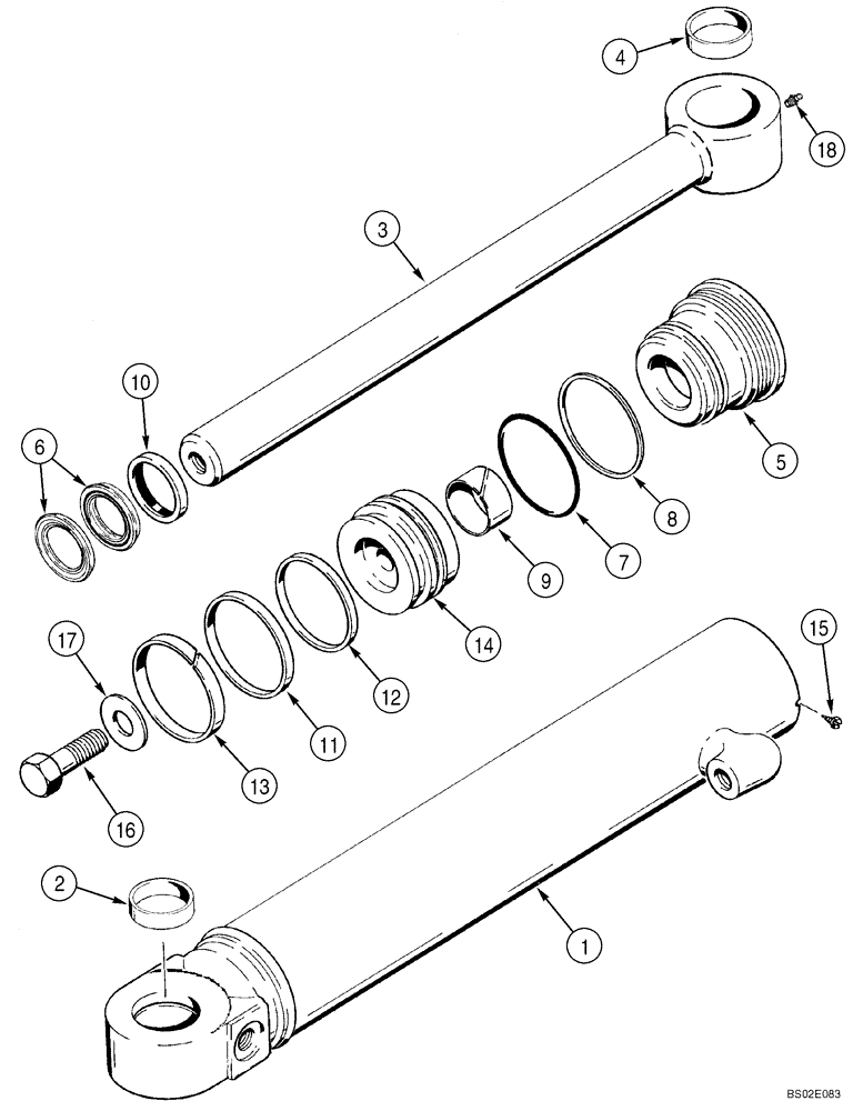 Схема запчастей Case 850K - (08-11) - CYLINDER ASSY - LIFT (08) - HYDRAULICS