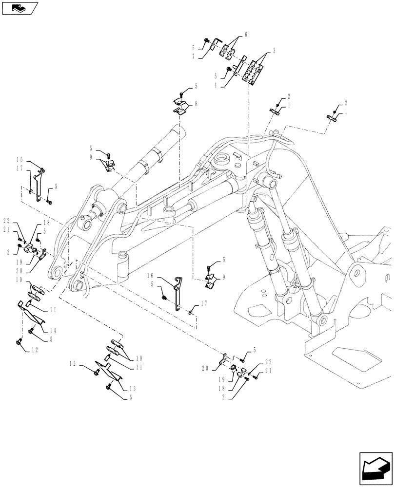 Схема запчастей Case CX145C SR - (84.910.AC[09]) - CLAMP - SB BOOM 01 (OFFSET) (84) - BOOMS, DIPPERS & BUCKETS