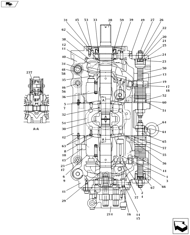 Схема запчастей Case CX160C - (35.106.AD[07]) - HYDRAULIC PUMP - SECOND OPTION (35) - HYDRAULIC SYSTEMS