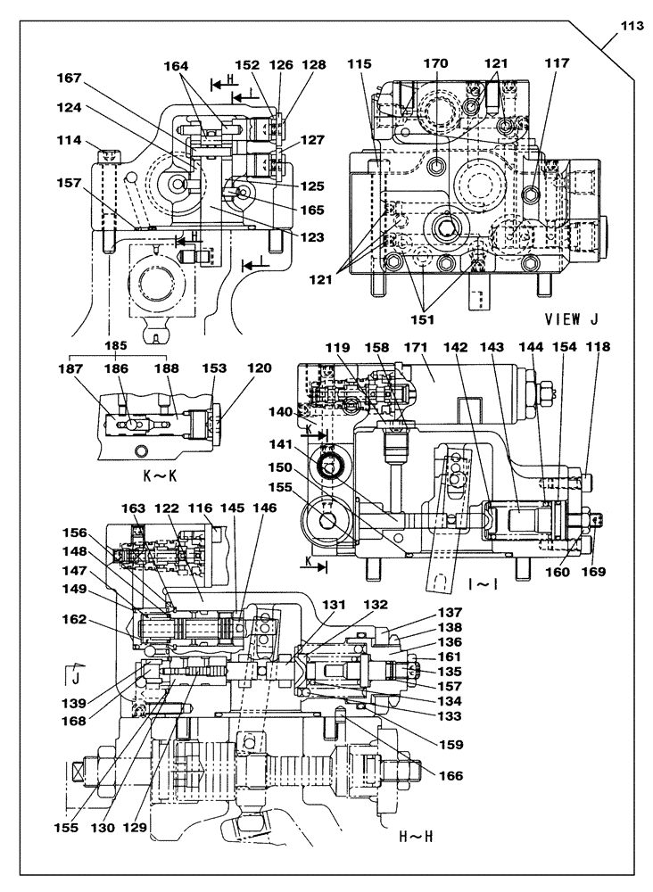 Схема запчастей Case CX130C - (35.106.AD[10]) - HYDRAULIC PUMP - SECOND OPTION (35) - HYDRAULIC SYSTEMS