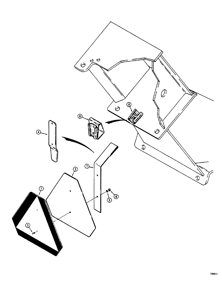 Схема запчастей Case 800 - (290) - SLOW MOVING VEHICLE EMBLEM (05) - UPPERSTRUCTURE CHASSIS