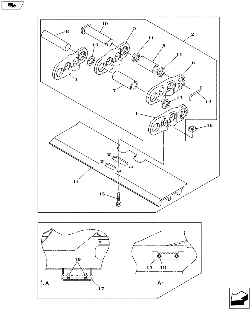 Схема запчастей Case CX145C SR - (48.100.AD[02]) - GROUSER SHOE - 600 MM M SEAL NO HOLE - STD (48) - TRACKS & TRACK SUSPENSION