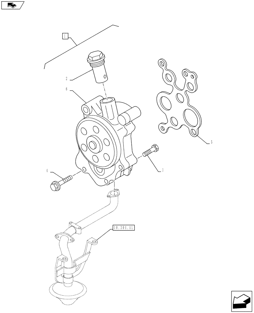 Схема запчастей Case F3BE0684J E919 - (10.304.AC) - ENGINE OIL PUMP (10) - ENGINE