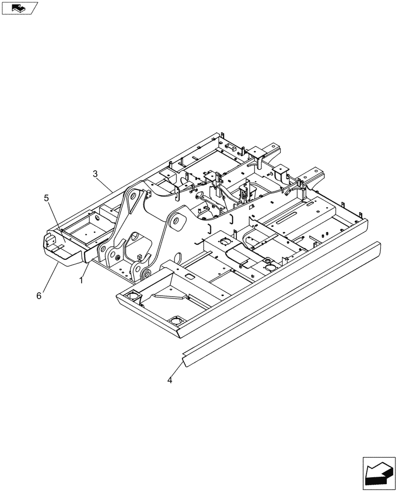 Схема запчастей Case CX160C - (39.101.AC) - UPPER FRAME (39) - FRAMES AND BALLASTING