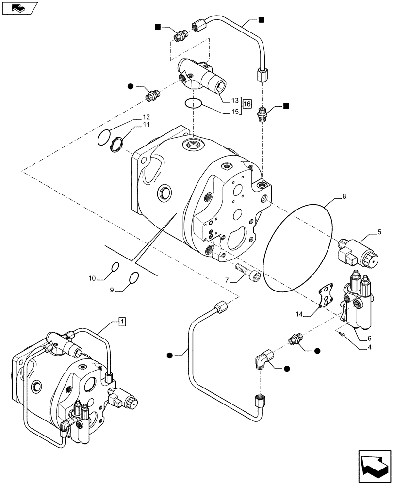 Схема запчастей Case 590SN - (35.106.0202[02]) - PUMP, EQUIPMENT HYDRAULIC (35) - HYDRAULIC SYSTEMS