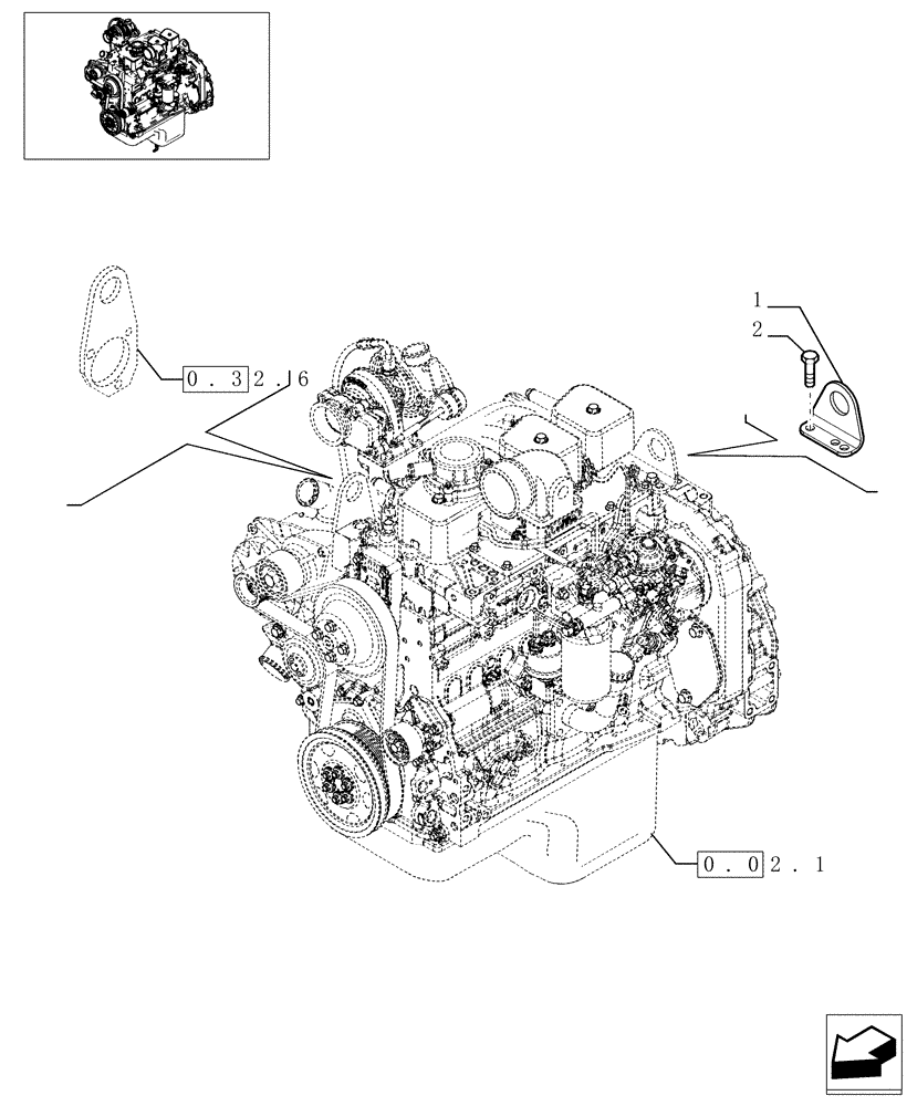 Схема запчастей Case F4DFE613G - (0.45.0[01]) - HOOKS - ENGINE (504035165) 