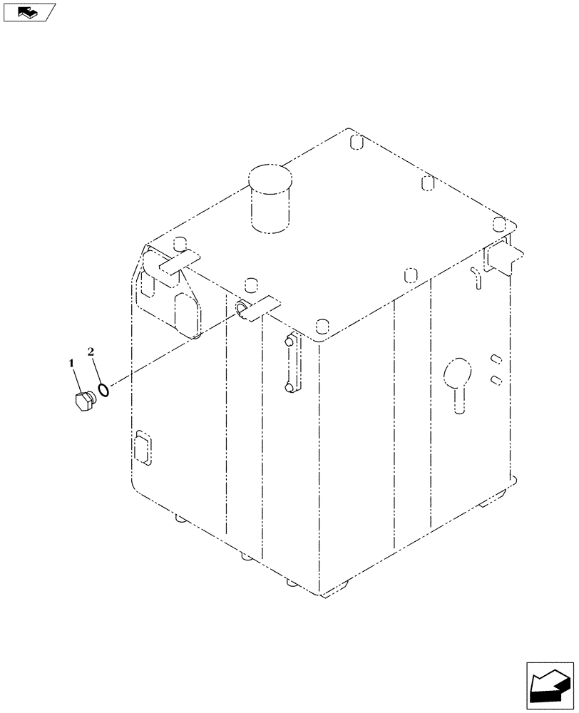 Схема запчастей Case CX145C SR - (10.216.AI[02]) - FUEL TANK PLUGS (10) - ENGINE