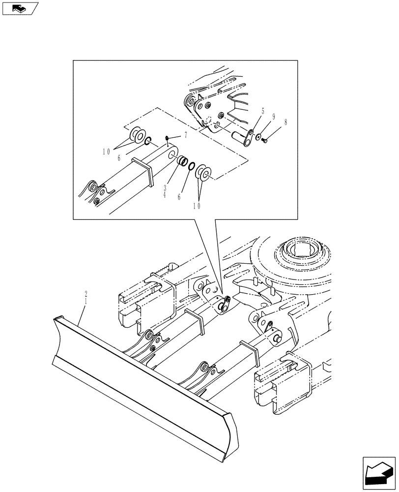 Схема запчастей Case CX130C - (86.110.AD[01]) - DOZER BLADE - 2.49 M (86) - DOZER