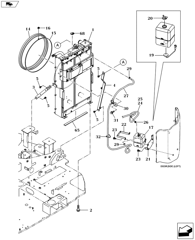 Схема запчастей Case CX145C SR - (10.400.BE[01]) - RADIATOR - STANDARD (10) - ENGINE