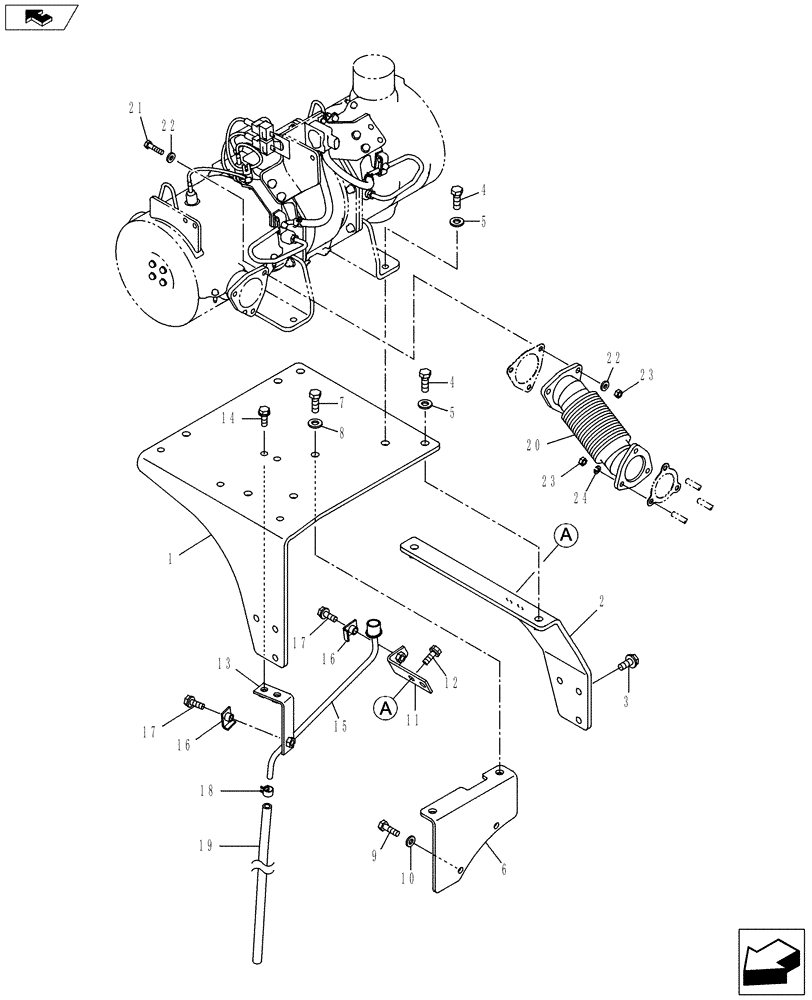 Схема запчастей Case CX130C - (10.254.AI[01]) - MUFFLER - STANDARD (10) - ENGINE