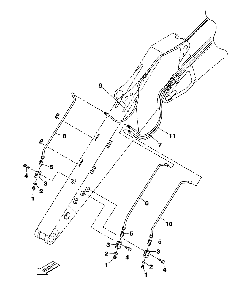 Схема запчастей Case CX130C - (35.737.AE[09]) - SECOND OPTION LINE, 2.50 M (35) - HYDRAULIC SYSTEMS