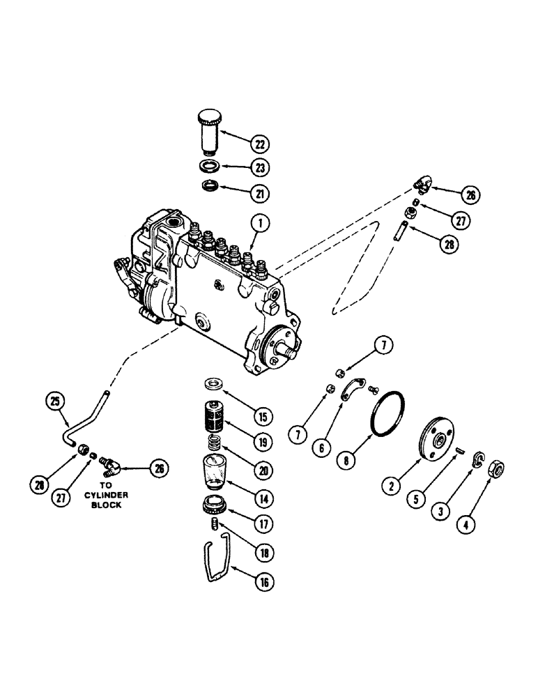 Схема запчастей Case 50 - (3-68) - FUEL INJECTION PUMP, 504BDT ENGINE (03) - FUEL SYSTEM