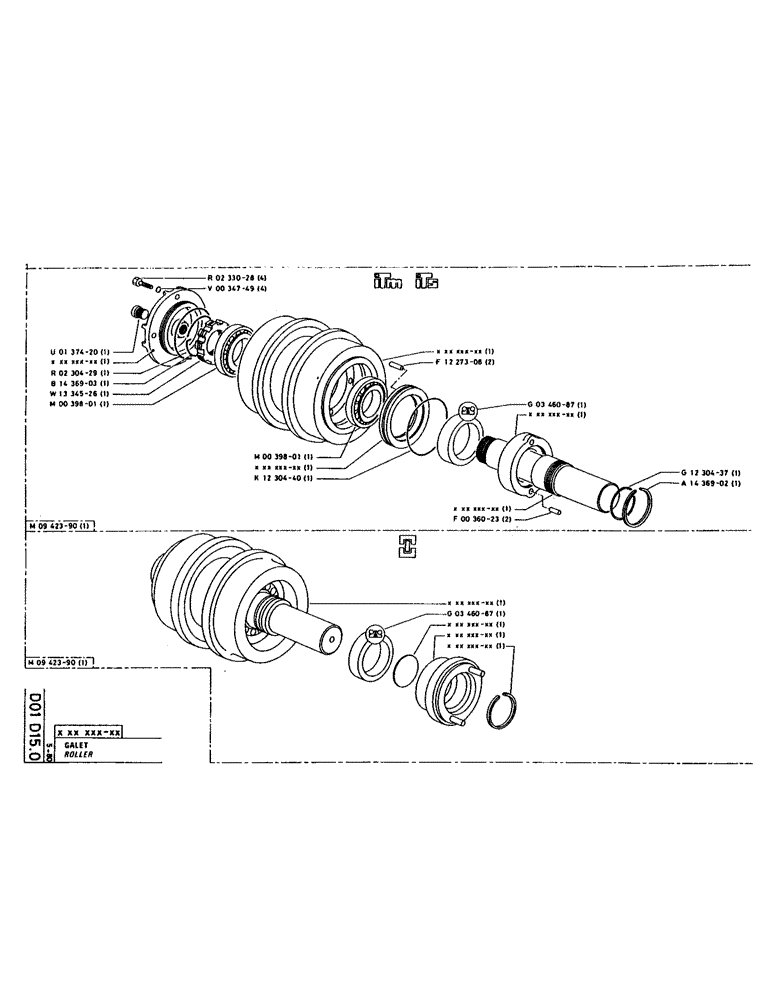 Схема запчастей Case 160CL - (089) - ROLLER (04) - UNDERCARRIAGE