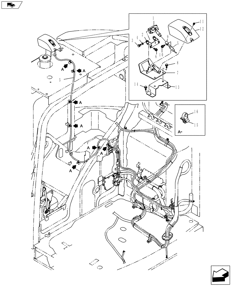 Схема запчастей Case CX145C SR - (55.530.AA[02]) - CAMERA (55) - ELECTRICAL SYSTEMS