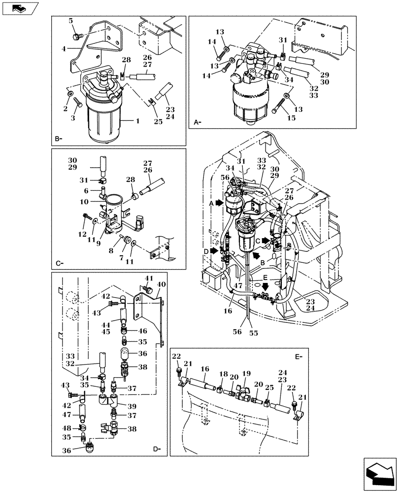 Схема запчастей Case CX145C SR - (10.216.BA[02]) - FUEL LINE (10) - ENGINE