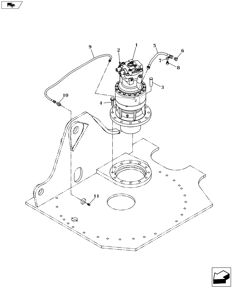 Схема запчастей Case CX160C - (35.352.AL) - SWING MOTOR INSTALL (35) - HYDRAULIC SYSTEMS