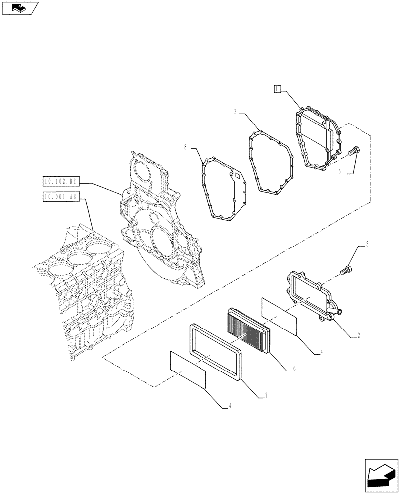 Схема запчастей Case F3BE0684J E919 - (10.304.AP) - ENGINE - VENT (10) - ENGINE