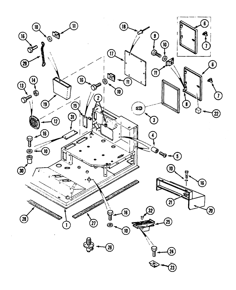 Схема запчастей Case 688 - (9-028) - OPERATOR COMPARTMENT (09) - CHASSIS