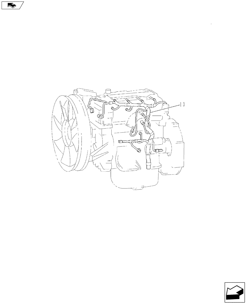 Схема запчастей Case CX130C - (55.015.AB[02]) - ENGINE WIRE HARNESS (55) - ELECTRICAL SYSTEMS