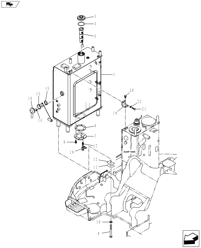 Схема запчастей Case CX145C SR - (10.216.AI[01]) - FUEL TANK (10) - ENGINE