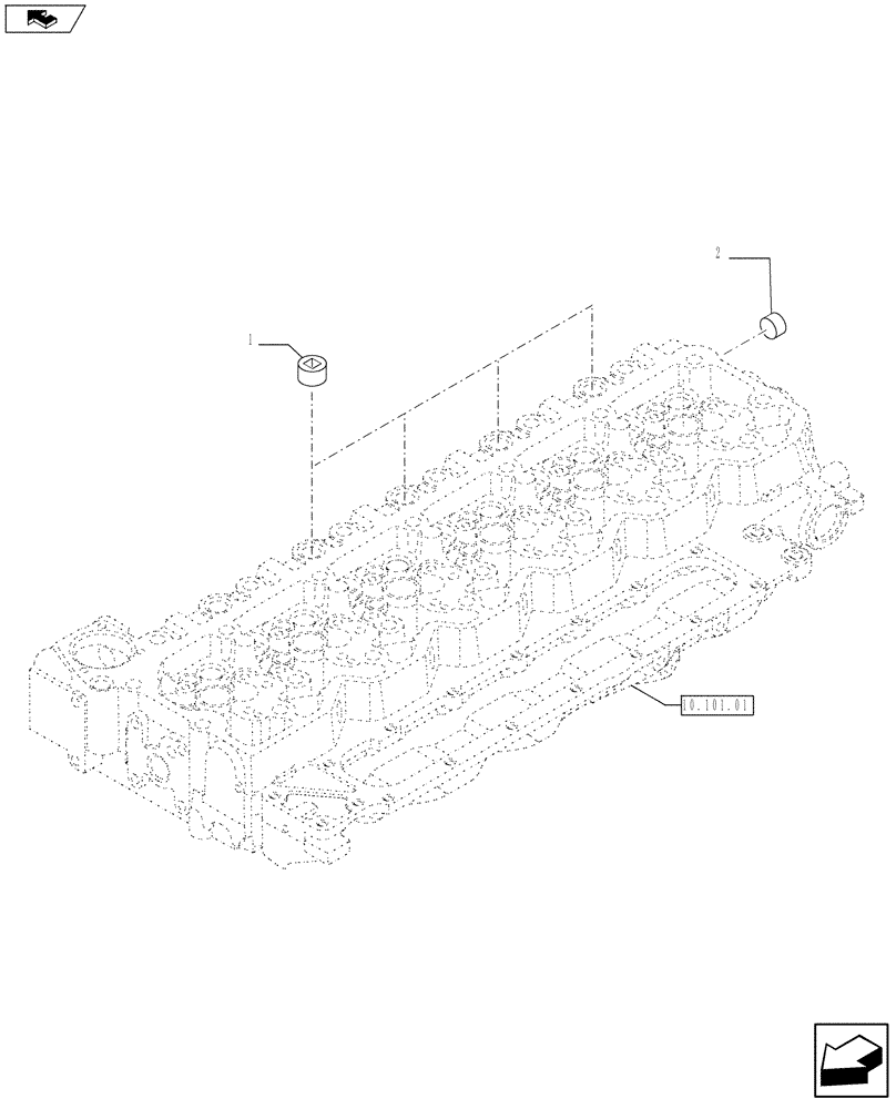 Схема запчастей Case 821F - (10.408.03) - COOLING SYSTEM - ENGINE (10) - ENGINE