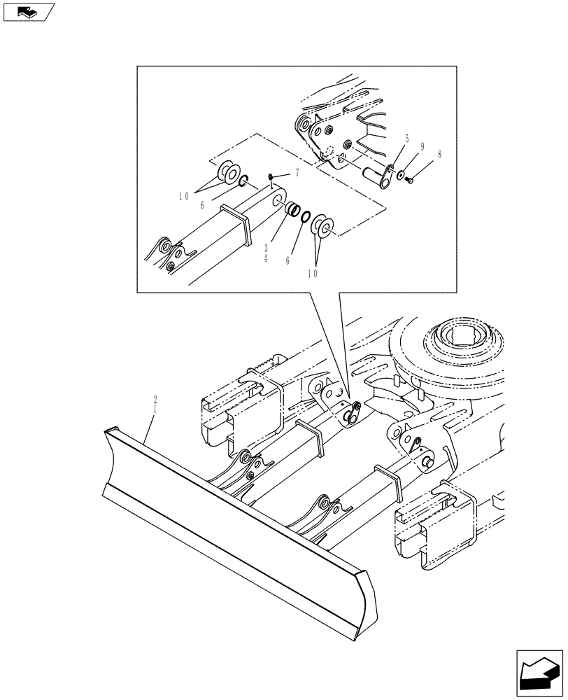 Схема запчастей Case CX130C - (86.110.AD[02]) - DOZER BLADE - 2.59 M (86) - DOZER