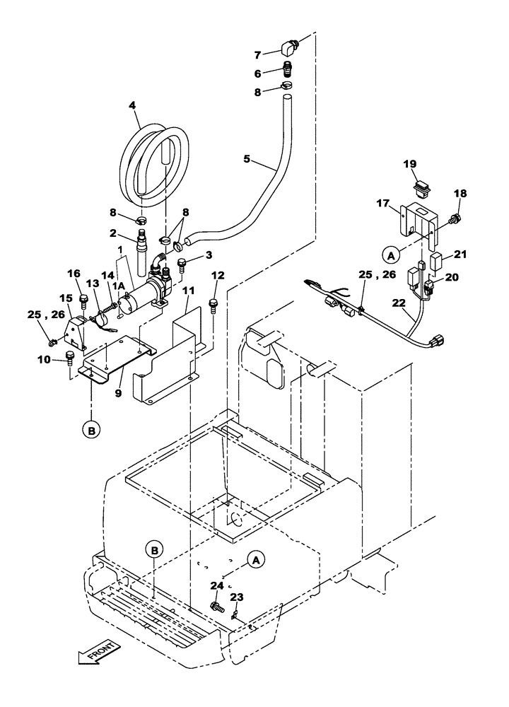 Схема запчастей Case CX130C - (88.100.08) - DIA KIT - FUEL FILLING PUMP - OPTIONAL (88) - ACCESSORIES