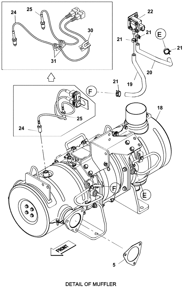 Схема запчастей Case CX130C - (10.254.AI[02]) - ENGINE - MUFFLER (10) - ENGINE