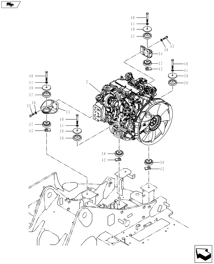 Схема запчастей Case CX145C SR - (10.001.AD[01]) - ENGINE (10) - ENGINE