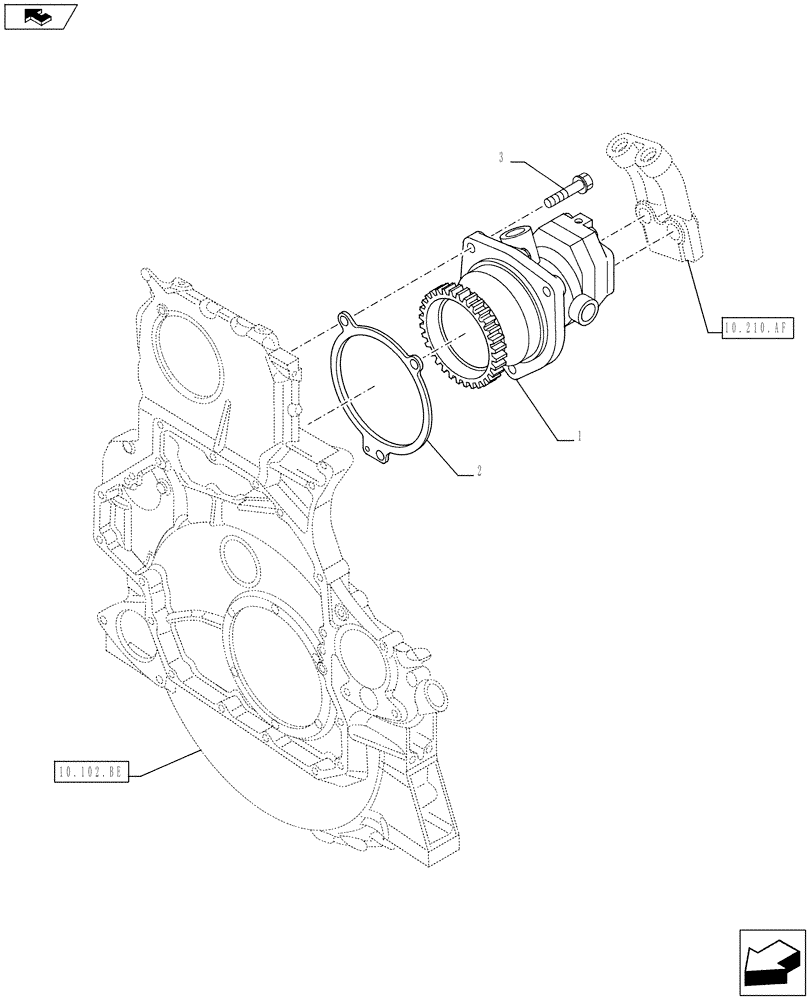 Схема запчастей Case F3BE0684J E919 - (10.218.AQ) - FUEL PUMP (10) - ENGINE