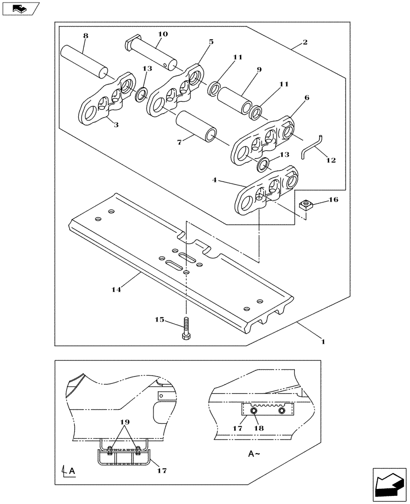 Схема запчастей Case CX130C - (48.100.AD[01]) - GROUSER SHOE - 700 MM SEAL (48) - TRACKS & TRACK SUSPENSION