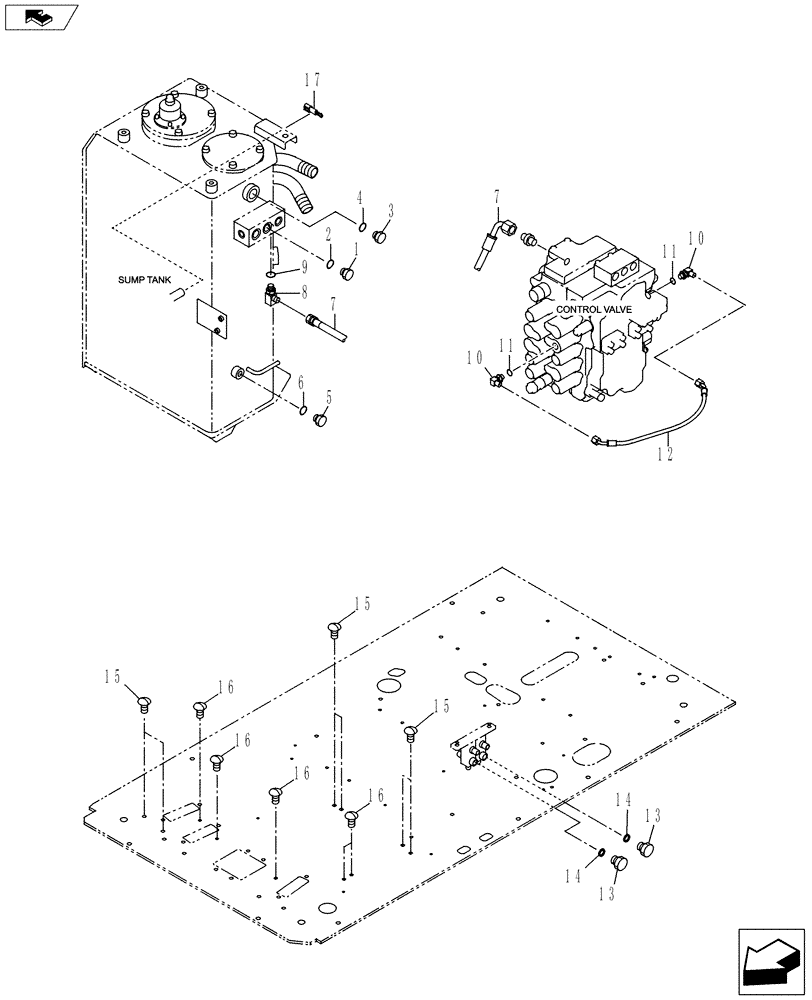 Схема запчастей Case CX130C - (35.310.AA[02]) - PLUG (35) - HYDRAULIC SYSTEMS