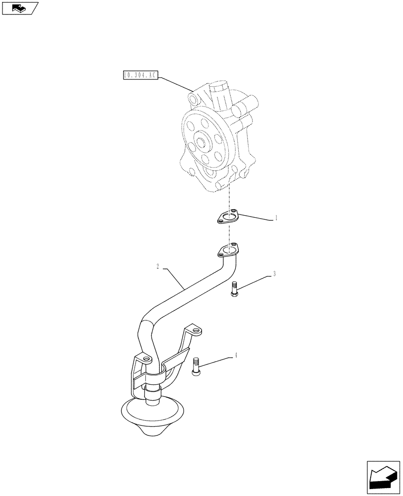 Схема запчастей Case F3BE0684J E919 - (10.304.AL) - SUCTION TUBE - ENGINE OIL (10) - ENGINE