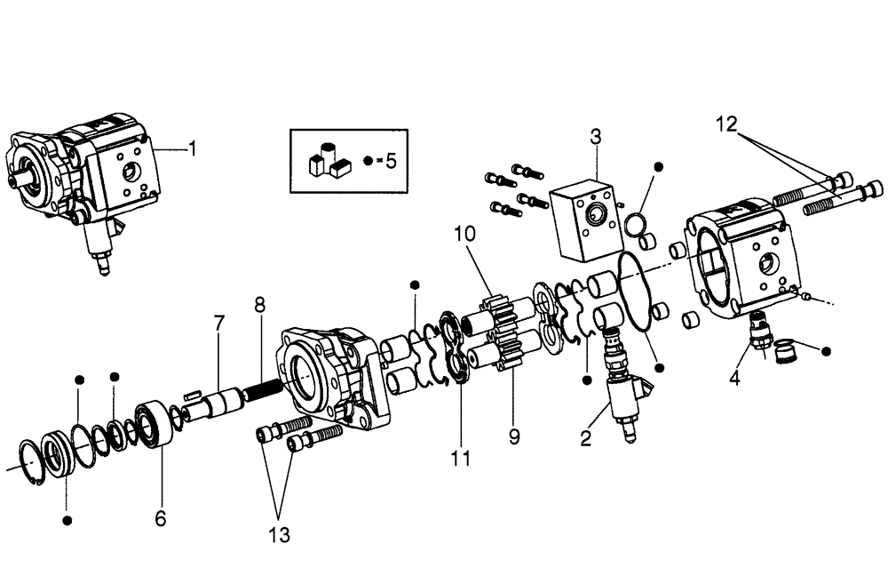 Схема запчастей Case 340 - (04B00000034[001]) - HYDRAULIC MOTOR (89500408149) (35) - HYDRAULIC SYSTEMS