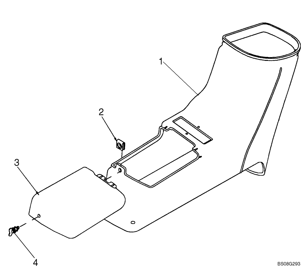 Схема запчастей Case 465 - (09-10B) - CONSOLE, LH (MODELS WITH PILOT CONTROL) (09) - CHASSIS