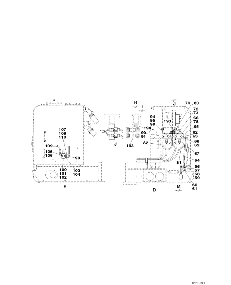 Схема запчастей Case CX800 - (08-50) - COUNTERWEIGHT REMOVAL SYSTEM (08) - HYDRAULICS