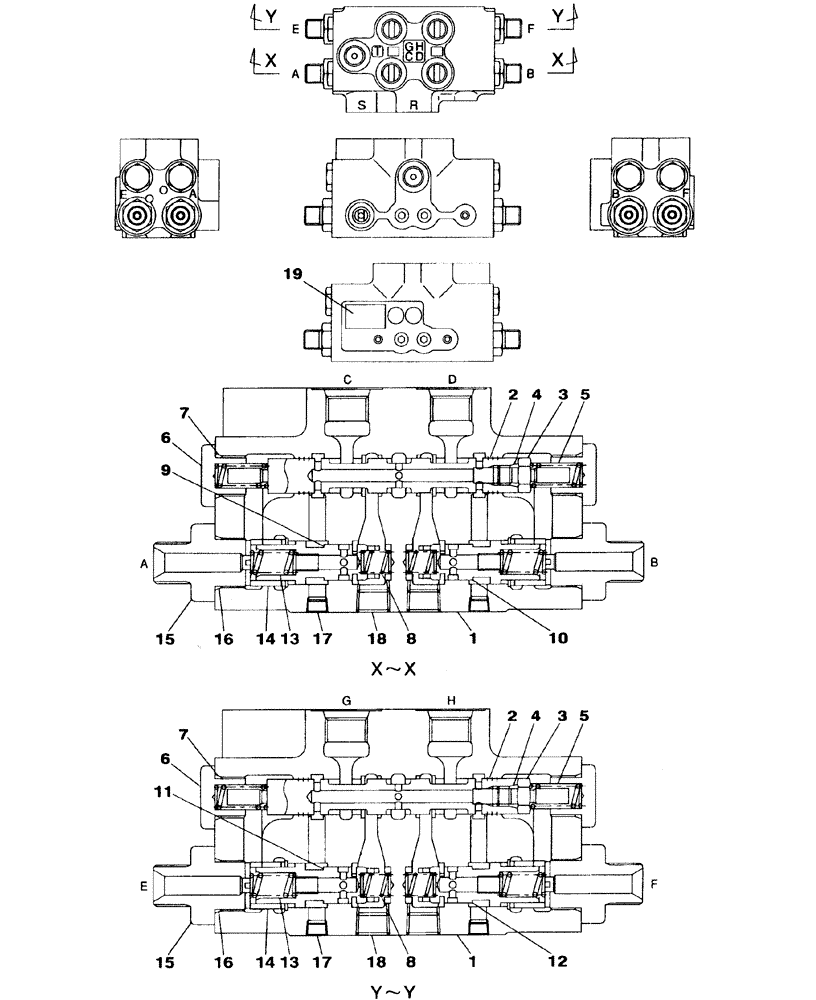 Схема запчастей Case CX800 - (08-76A) - VALVE CUSHION (08) - HYDRAULICS