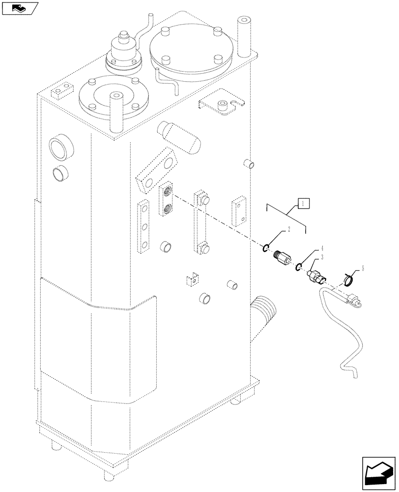 Схема запчастей Case CX145C SR - (55.408.99) - SENSOR INDICATOR (OFFSET) (55) - ELECTRICAL SYSTEMS