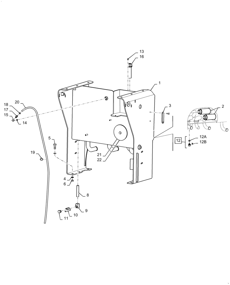 Схема запчастей Case 921E - (08-01) - HYDRAULIC RESERVOIR - ASSEMBLY (08) - HYDRAULICS