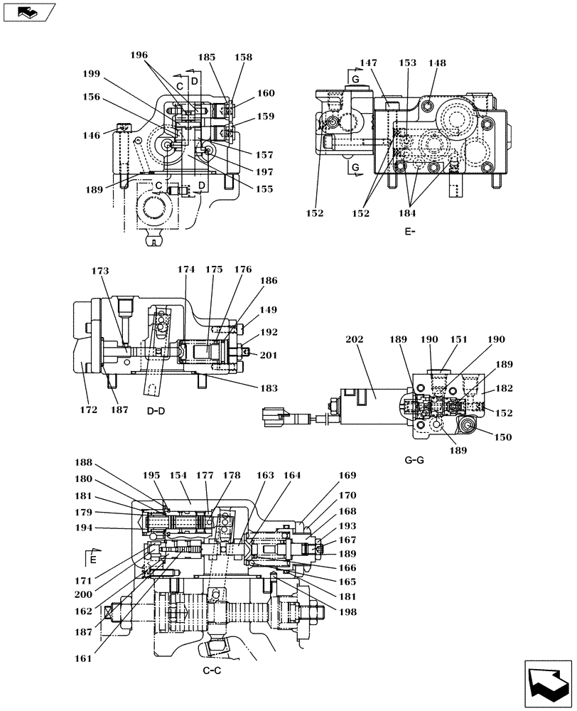 Схема запчастей Case CX160C - (35.106.AD[09]) - HYDRAULIC PUMP - SECOND OPTION (35) - HYDRAULIC SYSTEMS